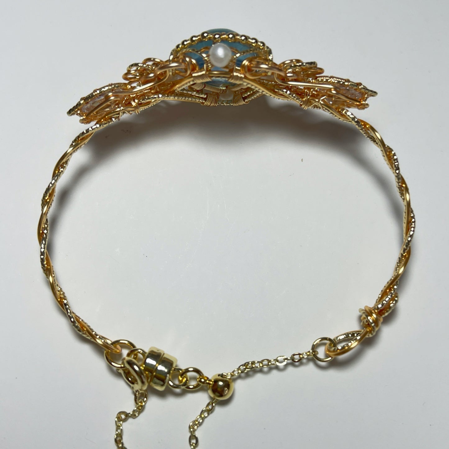 Handmade Aquamarine Bracelet - Wire Wrapped Jewelry