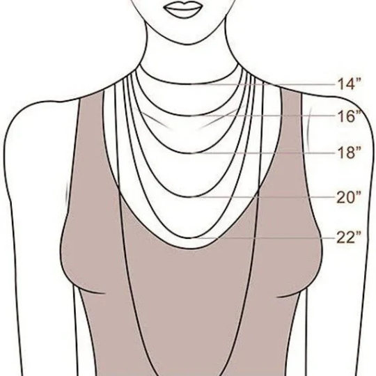 necklace length for your reference.