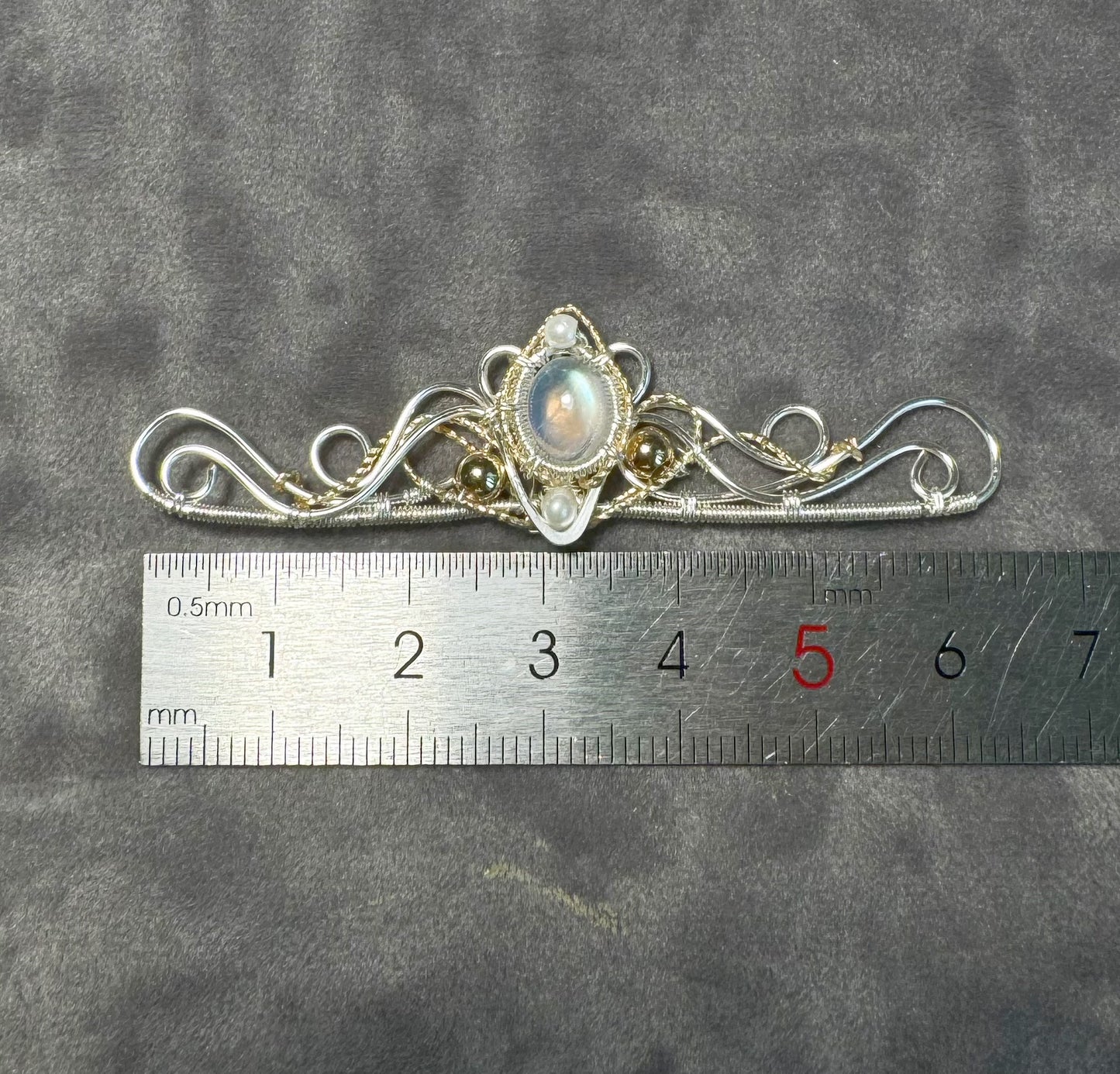 [Crown] Handmade Moonstone Ring - Wire Wrapped Jewelry