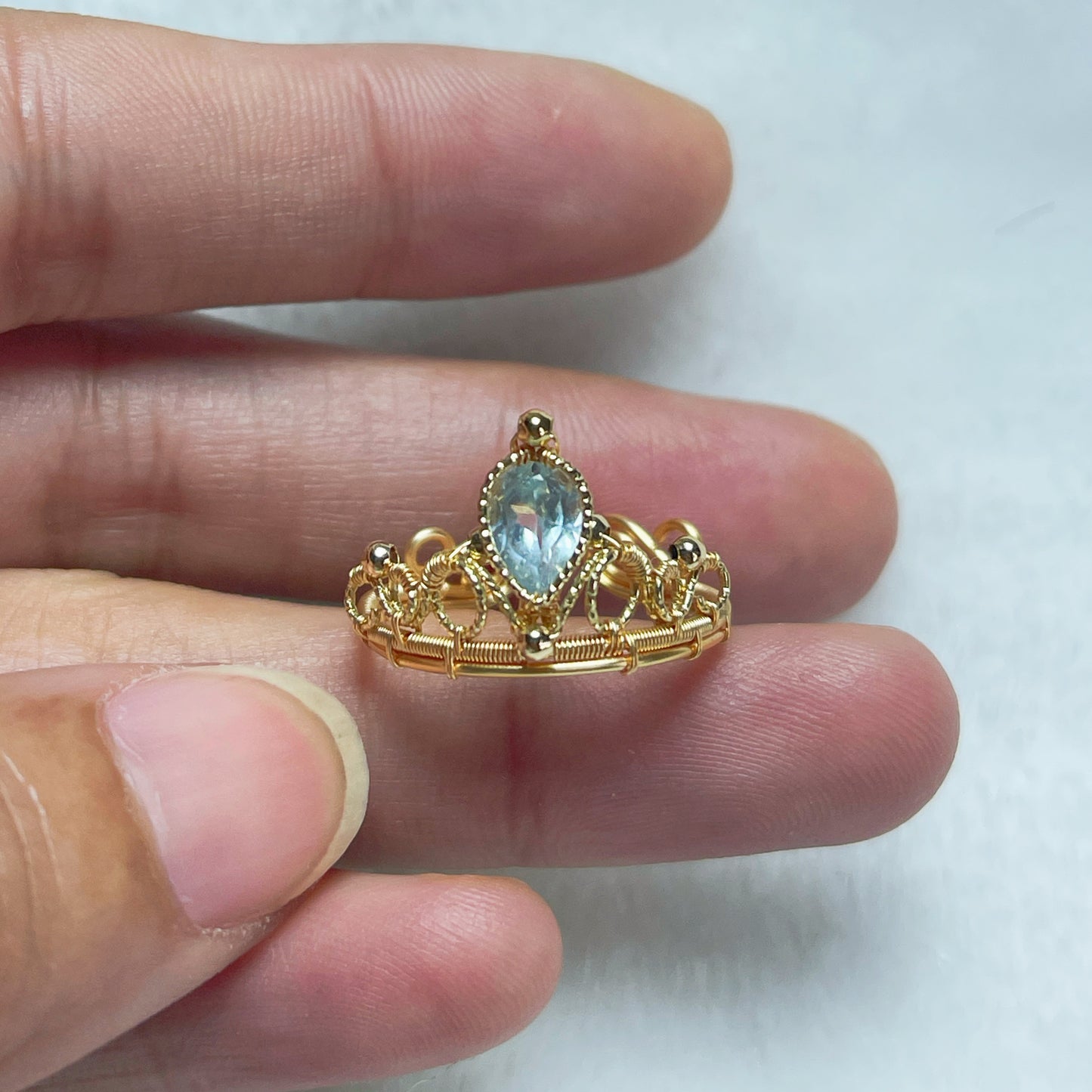 Handmade Crown Ring - Wire Wrapped Jewelry