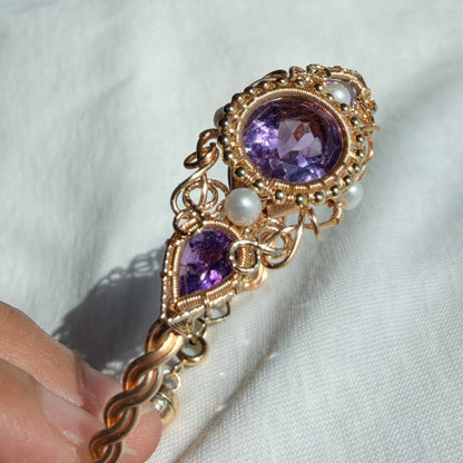 Handmade Amethyst Bracelet - Wire Wire Jewelry