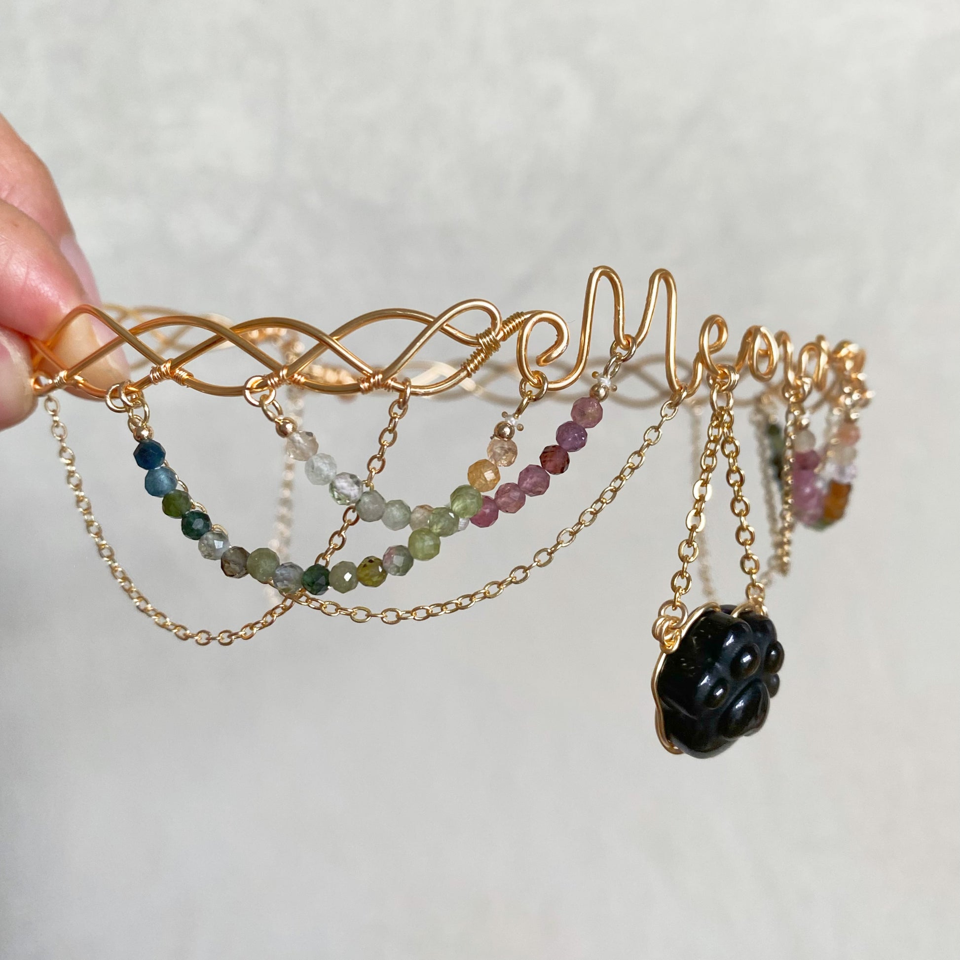 Handmade Meow Choker - Wire Wrapped Jewelry